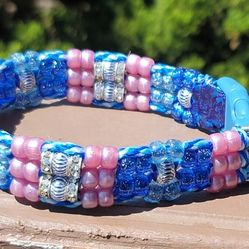 Custom Handmade Beaded Bling Dog Collar