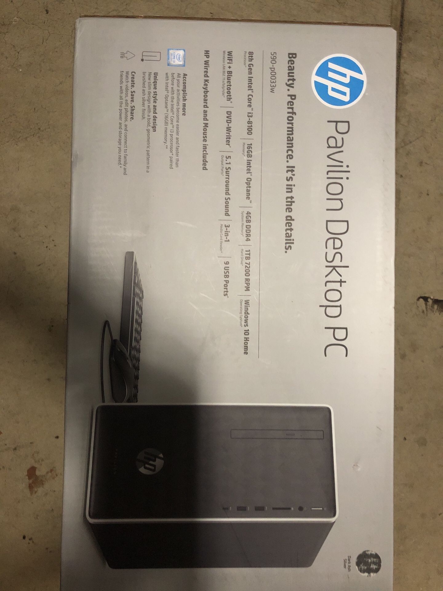 HP pavilion desktop 590-p0033w