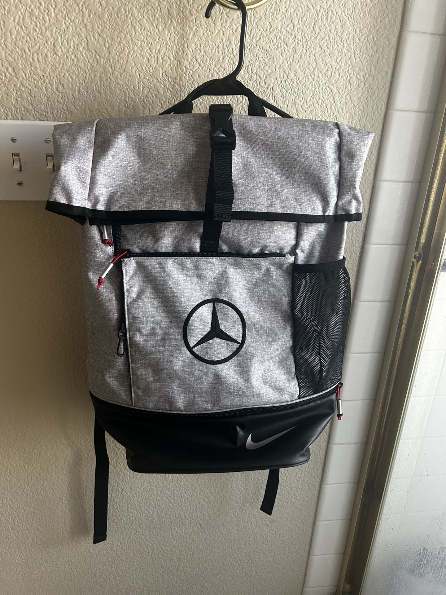 Nike x Mercedes Limited Edition Large Foldover Backpack Gray & Black