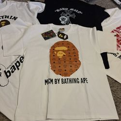 White MCM x BAPE Tshirt