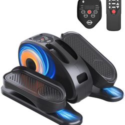 Under Desk Elliptical Machine, Ellipse Leg Exerciser for Seniors - Portable Seated Pedal Exerciser with 12 Adjustable Speeds & Remote Control, Quiet &