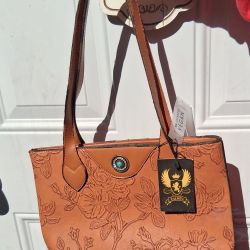 Vegan Calista Embrossed Hand Bag
