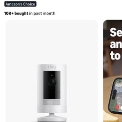 Ring Outdoor Cam (Stick Up Cam), Weather-resistant home or business security camera, outdoor ready, Live View, Color Night Vision, Two-Way Talk, motio