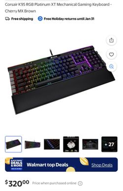 Corsair K95 RGB mechanical gaming keyboard.