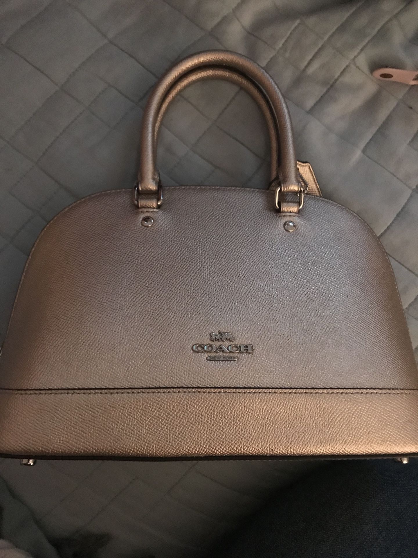 Coach, rose gold, purse