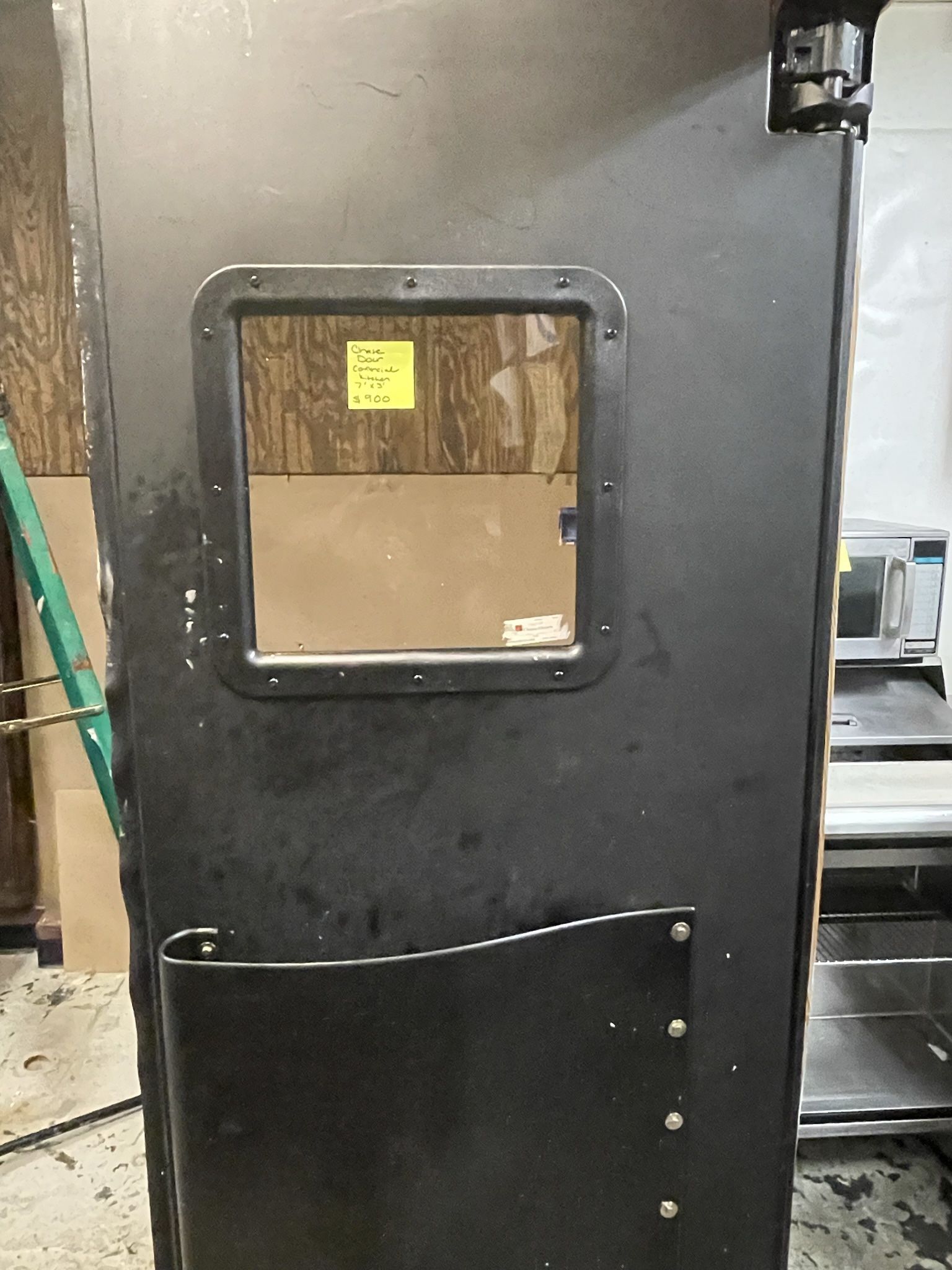 Restaurant Kitchen Chase Swing door 7 X 3ft Black Polyethylene