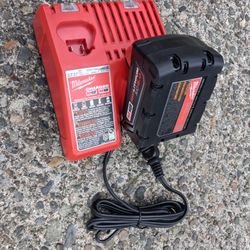 Milwaukee M18 5.0 Battery & Charger Almost New Condition. Many Other Tools. For Pick Up Fremont Sea L. No Low Ball Offers Please. No Trades.