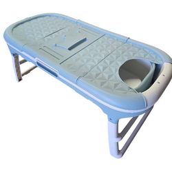 Portable Folding Bathtub, Large Thickened Bathtub with Storage Baskets, Foldable Bath Tub for Adults Children, Indoor Outdoor Convenient Soaking