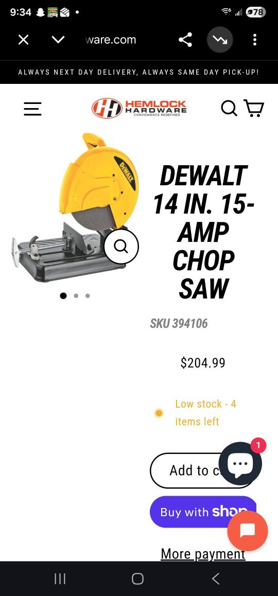 DeWALT Chop Saw