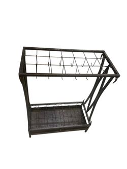 MyGift Brown Metal 21-Slot Umbrella Stand with Removable Drip Tray (New)