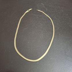 Goldtone Herringbone Link 18" Chain