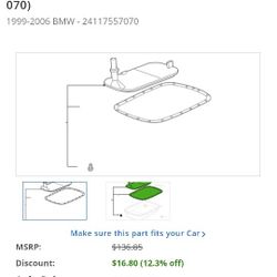OEM TRANSMISSION FILTER GASKET BMW 