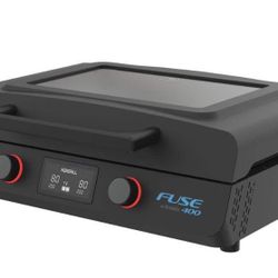 Fuse 400 22 in. Tabletop Electric Grill Griddle in Black