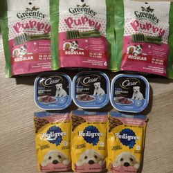 Puppy Food Mix Brand: Greenies, Cesar, Pedigree All Brand New 3 Packs Of Greenies Dental Treat 6ct 3 Boxes Of Cesar 3 Packs Of Pedigree