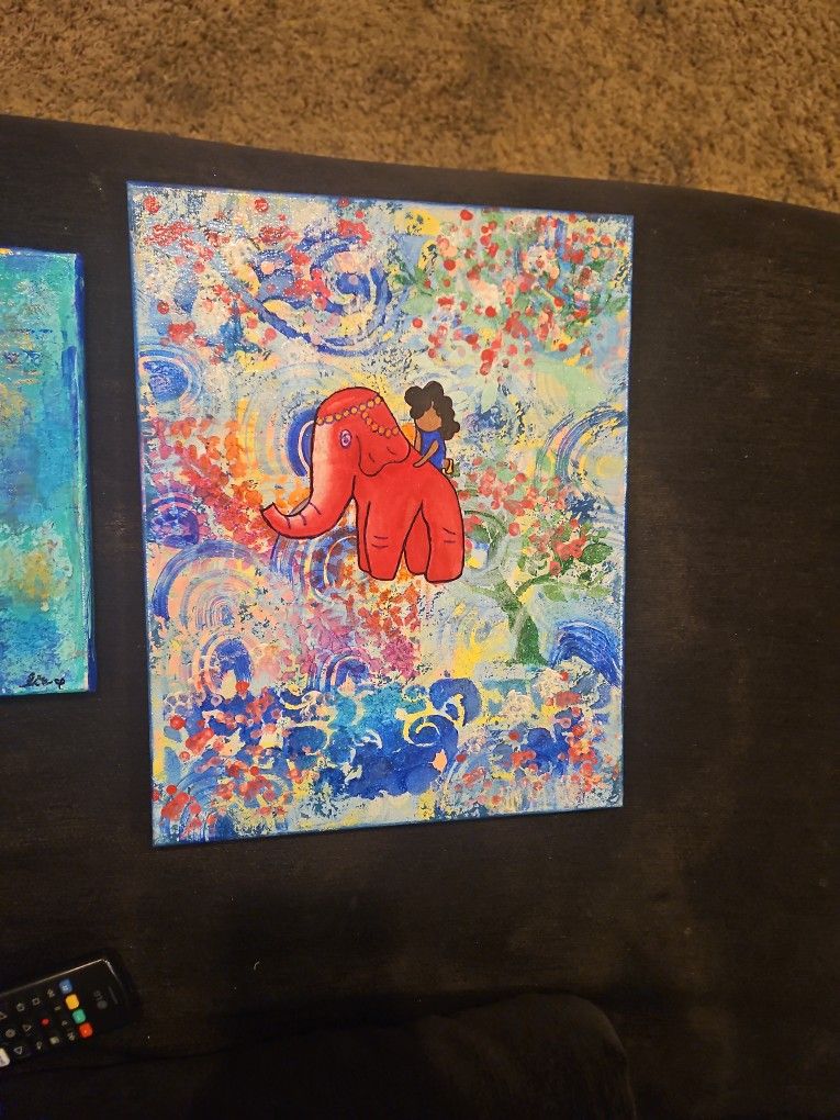 Elephant Ride Painting