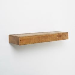 Reclaimed Pine (24") Floating Shelf, Solid Wood