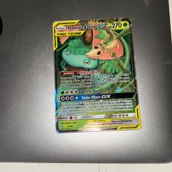 Venusaur And Snivey GX tag Team 