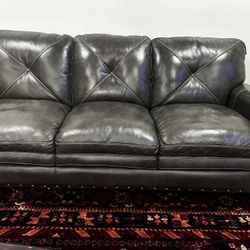 Two Pieces Real Leather Sofas