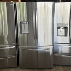 Samsung 3.5 Doors Stainless Steel Refrigerator Like New