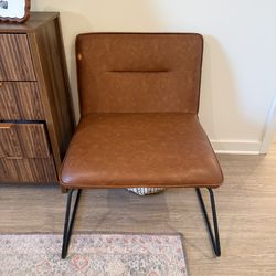 Faux plants,  Metal stand and Chair