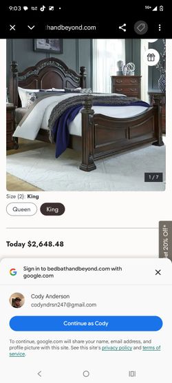 King size bed frame 300$ obo