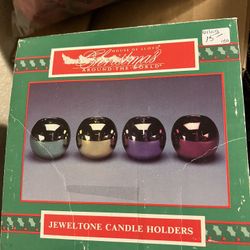 Jewel Tone Candle Holders 
