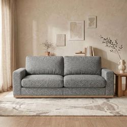 86" Modern Loveseat Sofa for Living Room,2 Seater Deep Seat Modular Sofa Couch,Chenille Fabric,Solid Wood Frame,Spring Cushions, Removable Covers,Easy