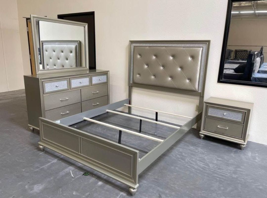 Lila Champagne Panel Bedroom Set 📌İn Stock,  Fast Delivery 