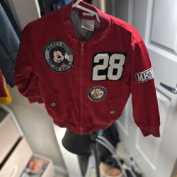 Mickey Mouse Bomber Jacket – Size 3T | Stylish & Rare Disney Drip ❤️🖤