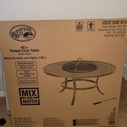 42 Inch Firepit Chat Table 