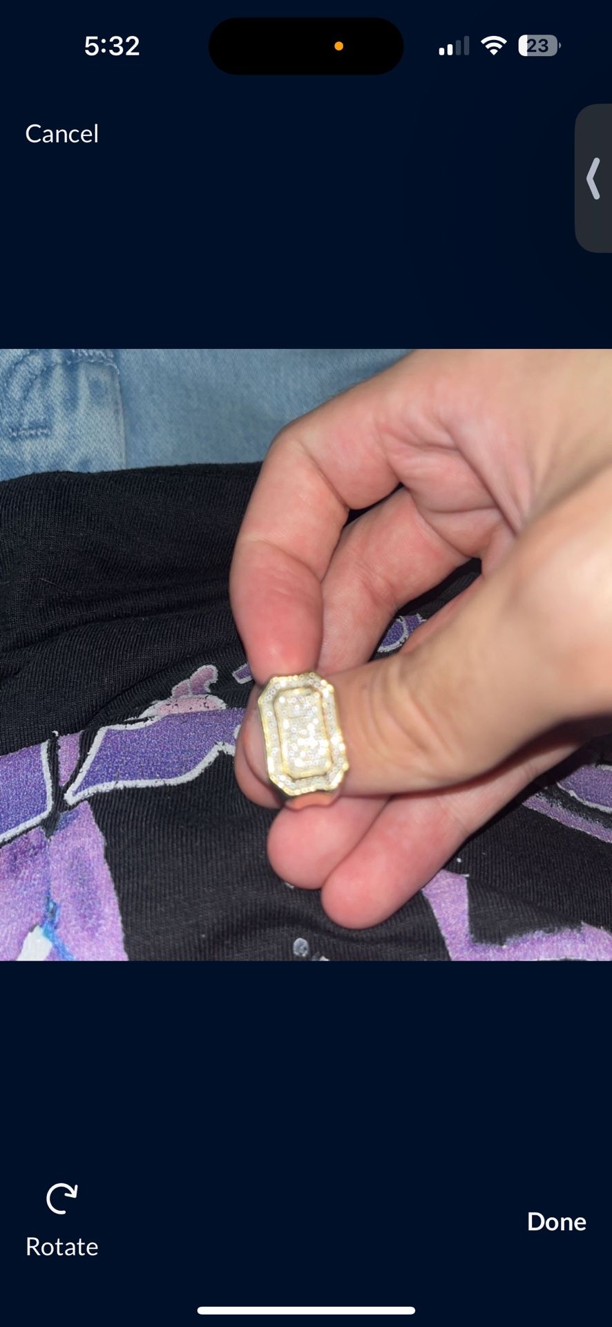 Men’s Silver Half Carat Diamond Ring