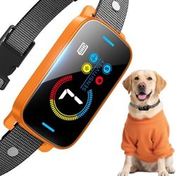 Ultrasonic Bark Collar for Large Medium Small for Dogs Smart Bark Collar Automatic Training Rechargeable Anti Barking Collar with Waterproof Portable 