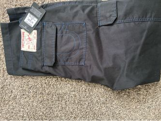 True Religion black cargo pants brand new