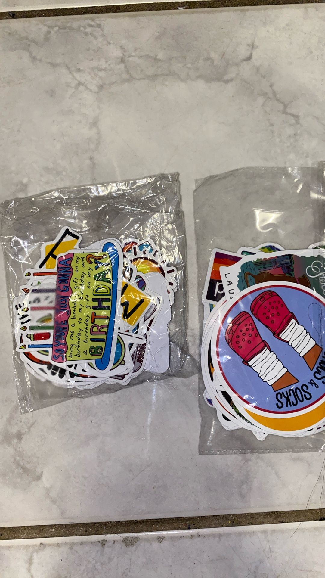 hundreds of stickers