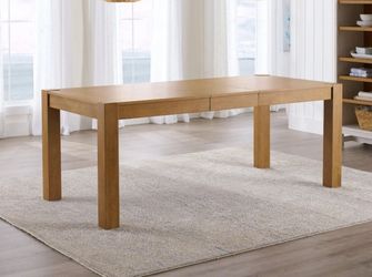 Better Homes & Gardens 6-Seat Dining Room Table Light Honey Finish Solid Wood