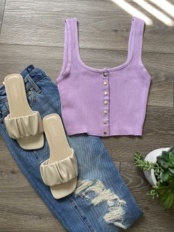 Lavender Crop Top LARGE