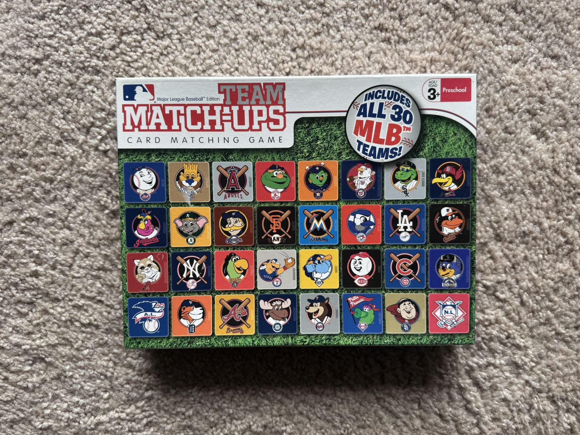 MLB Team Match-Ups Card Matching Game