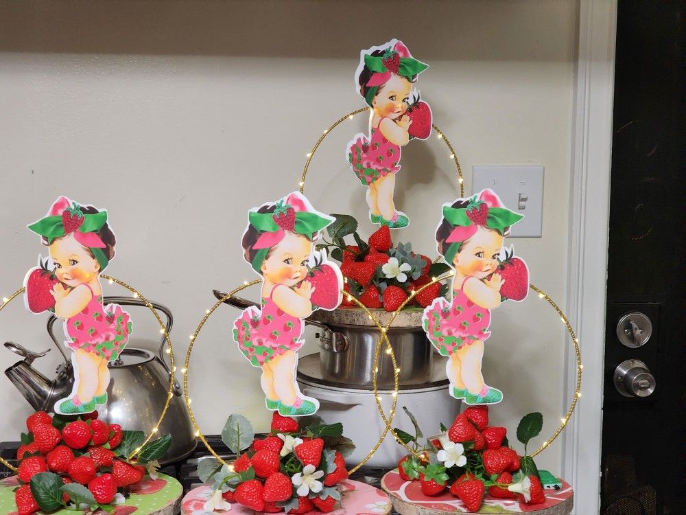 StrawBerry Party Centerpieces Decorations