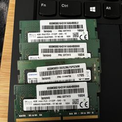 (Bulk -Lot of 15) 4gb DDR4 Laptop Memory