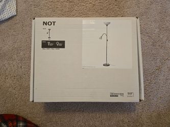 Standing floor lamp from Ikea with secondary attached light