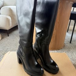 Faux Leather Boots (size 9)