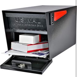 Mail Boss 7506 Mail Manager Curbside Locking Security Mailbox, Black,Large