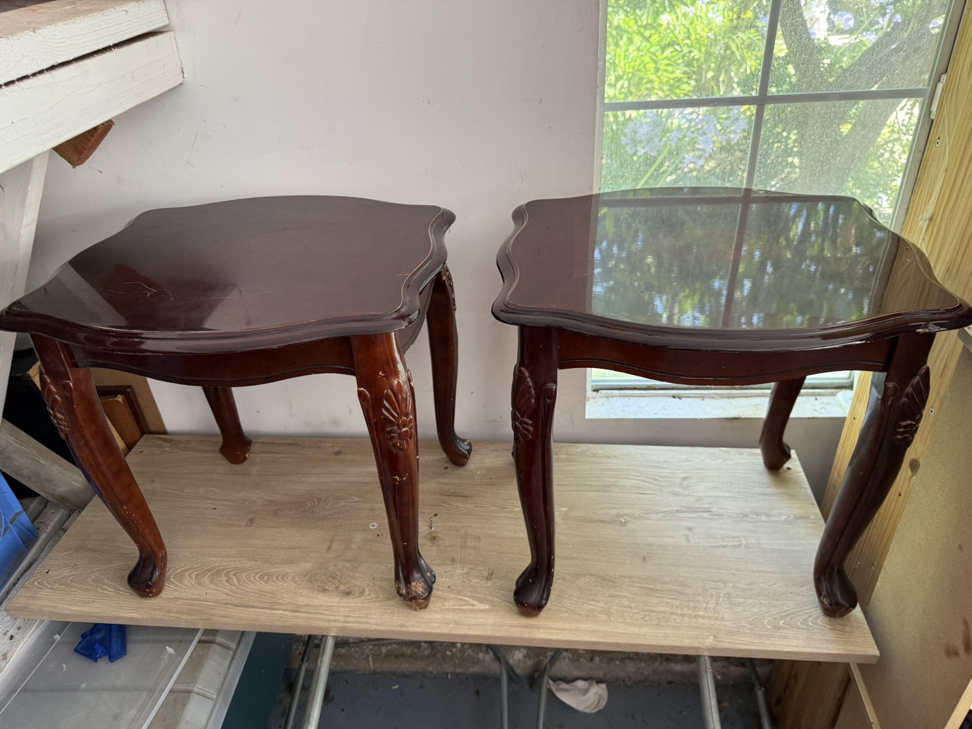 Cherry Wood End Tables