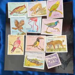 Stamps Birds Animals Paraguay