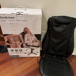 Brookstone I-need Shiatsu Seat Topper With heat