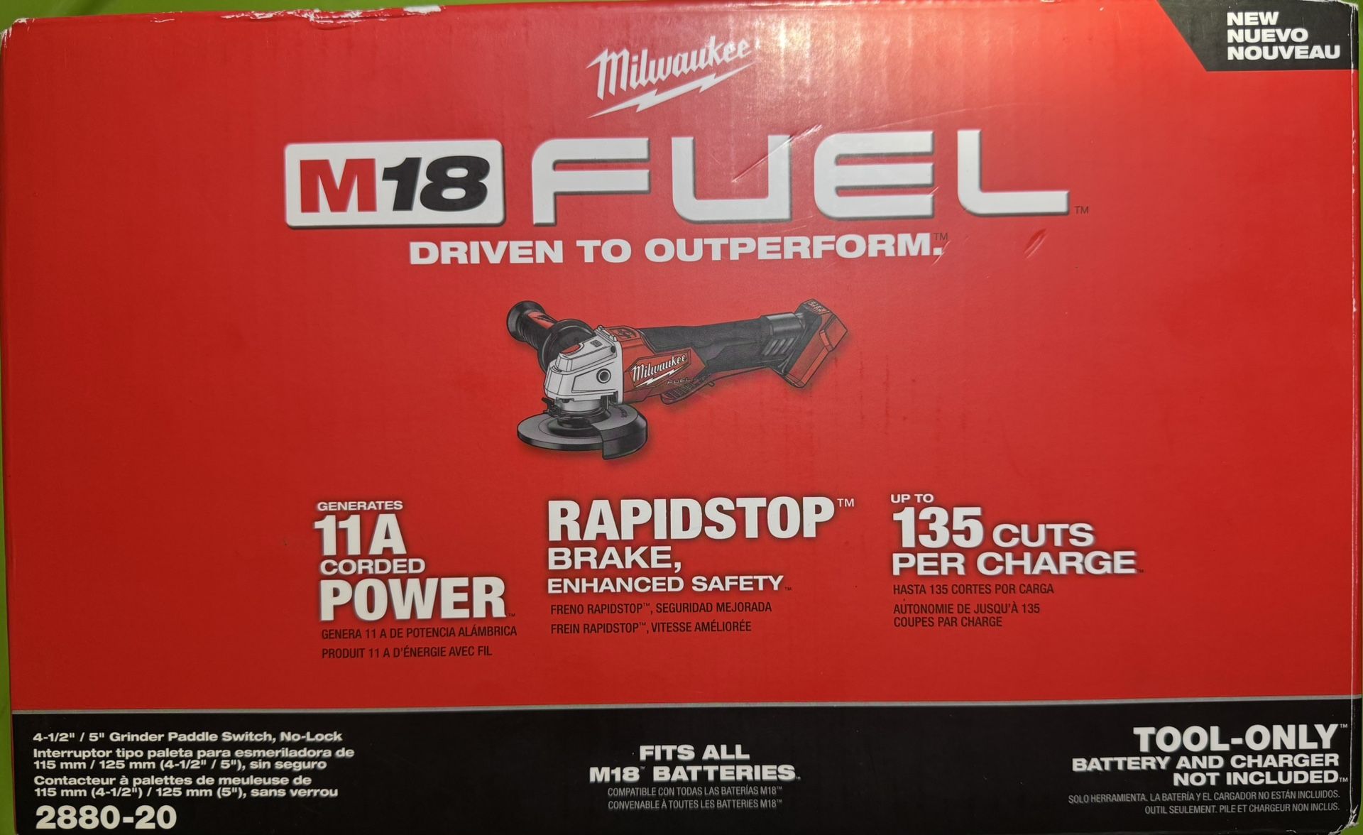 Milwaukee M18 FUEL Grinder Paddle Switch