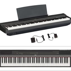 YAMAHA P125 88-Key Weighted Action Digital Piano with Power Supply, Sustain Pedal, Wooden Furniture Stand, and a dust cover!