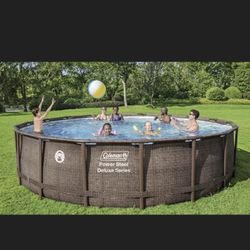 New Pool Coleman 18 X 48 With Stairs Pump Filter Deluxe 2021