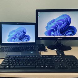 Full PC Laptop Computer Station-Extra Monitor