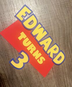 Personalized Toy Story Name/Age For Flat Cake 